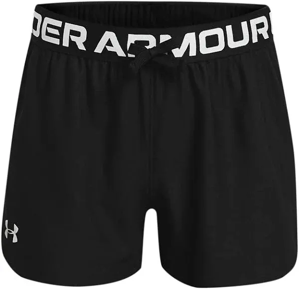 New Under Armour Girls&#039; Play Up Shorts Gray Size YL 1363372