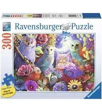 Ravensburger Night Owl Hoot Jigsaw Puzzle - 300 Larger Format Pieces | Vibrant, Glare-Free Imagery | Perfect Interlocking Fit | FSC Certified Sustainable Wood | Ideal for Ages 9 and Up