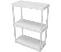 Gracious Living 3 Shelf Fixed Height Light Duty Storage Unit