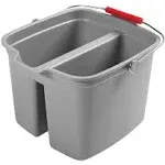 Rubbermaid Commercial Double Utility Pail 17qt Gray