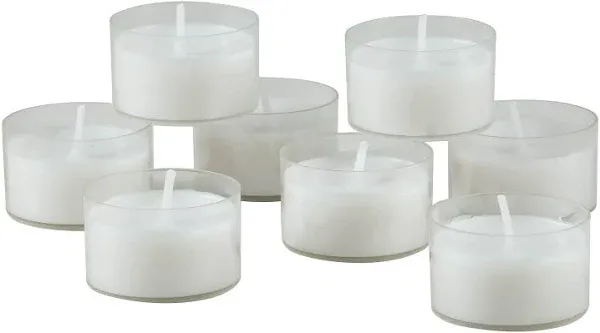 Stonebriar 96 Pack Unscented 6 to 7 Hour Extended Burn Time Clear Cup Tea Light