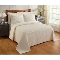 Better Trends Julian Collection in Solid Stripes Design 100% Cotton Tufted Chenille (As Is Item)