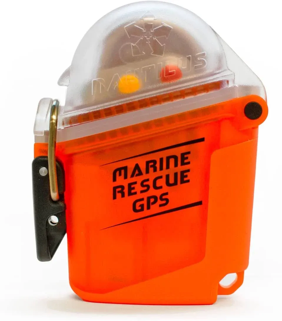 Nautilus LifeLine Marine Rescue GPS Submersible Dive Alert Scuba, Orange