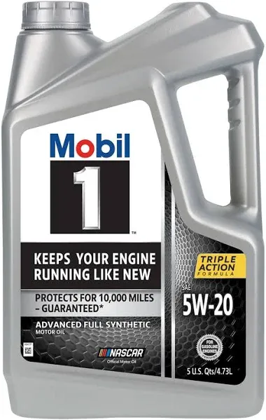 Mobil Motor Oil, Advanced Full Synthetic, 5W-20 - 5 qt