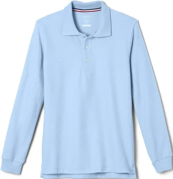 French Toast Boys Long Sleeve Pique Polo Shirt