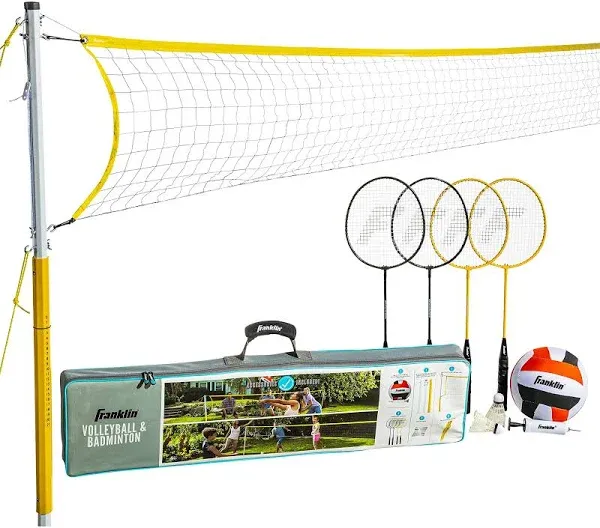 Franklin Sports Family Volleyball & Badminton Set