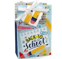 Big Dot of Happiness Back to School - First Day of School Classroom Decorations and Favor Boxes - Set of 12