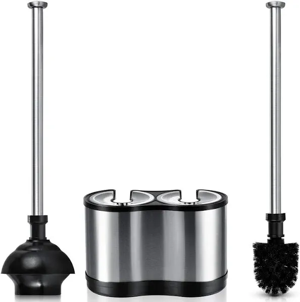 ToiletTree Modern Deluxe Freestanding Toilet Brush and Plunger Combo