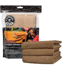 Chemical Guys Workhorse Professional Microfiber Towel - 16in x 16in - Tan - 3 Pack