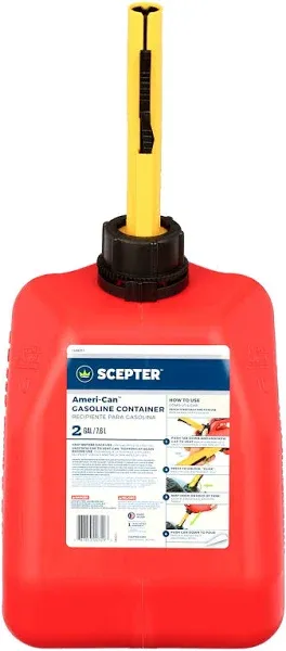 Scepter Ameri-Can 2 Gallon Gas Can, FG4G211, Red