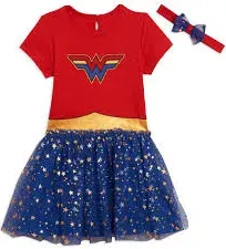 DC Comics Wonder Woman Toddler Girls Dress & Headband Set