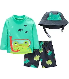 Simple Joys by Carter's Baby Boys' Swimsuit Trunk and Rashguard Set