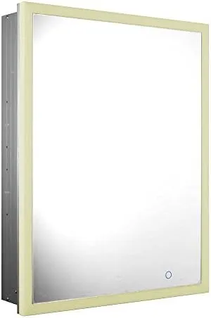 Whitehaus WHLUN7055-IR Medicinehaus 21-1/2&#034; x 27-1/2&#034; Lighted - Silver