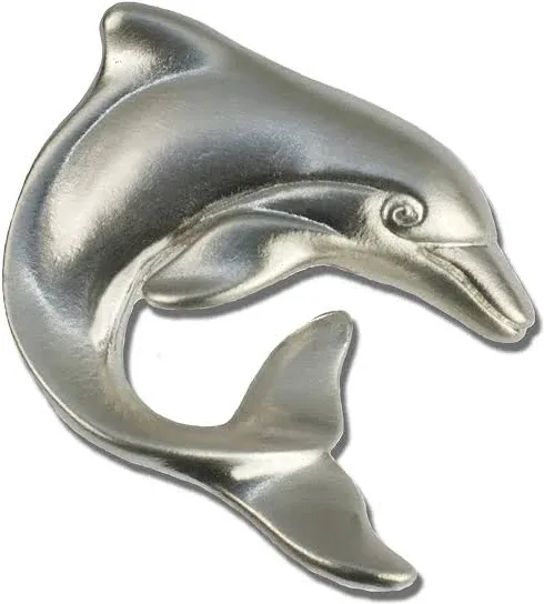 Dolphin Drawer Pulls and Knobs- Dolphin Handles, Nautical Pulls, Coastal Drawer Pulls, Sea Life Cabinet Knobs, Ocean Themed Drawer Pulls, Brushed Nickel and Brass Dolphin Knobs