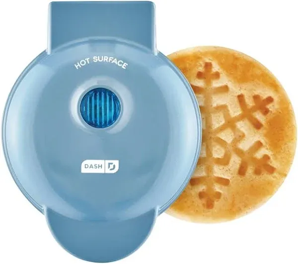 Dash Snowflake Mini Waffle Maker DMF001BM 4&#034; Cooking Surface