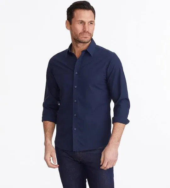 Untuckit Men's Castello Wrinkle-Free Relaxed Fit Cotton Shirt