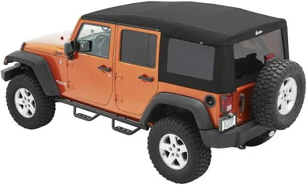 Bestop 54724-17 Supertop Ultra Squareback Soft Top Matte Black For Jeep Wrangler