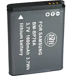 BM BP-70A Battery for Samsung DV150F ES65 ES70 ES80 MV800 PL120 PL170 PL20 PL...