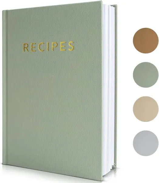 Aesthetic Blank Recipe Book with Waterproof Cover - the Perfect Recipe Notebook 