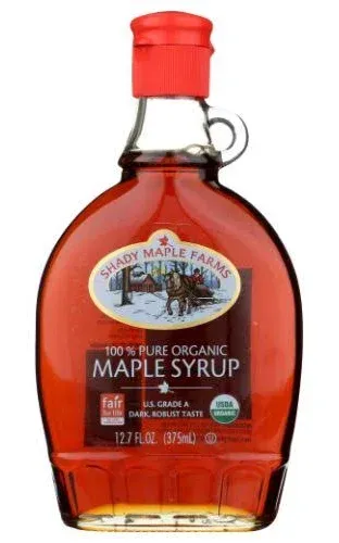 Shady Maple Farm, Organic Maple Syrup Shady Maple Farms Dark Robust Taste, 12.7 Oz (Case of 12)