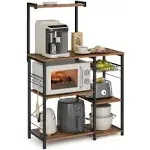 VASAGLE Industrial Brown Bakers Rack with Shelves KKS35X