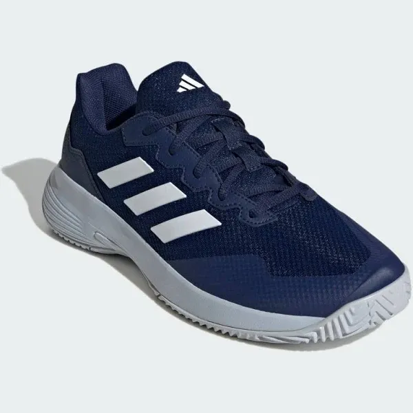 adidas Men's GameCourt 2 Sneaker, Dark Blue/White/Halo Blue, 7