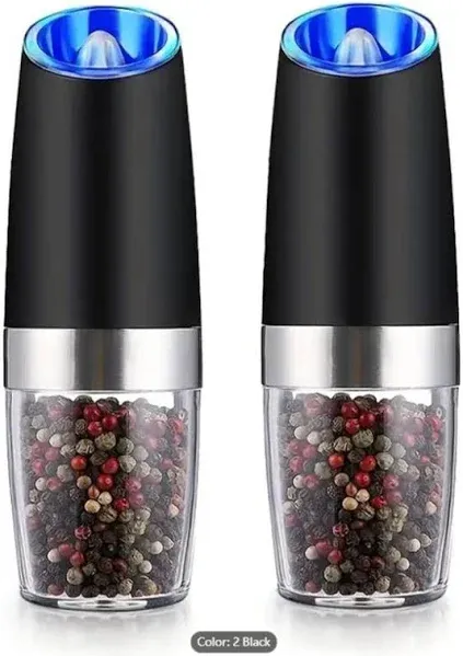 Gravity Electric Salt and Pepper Grinder Set