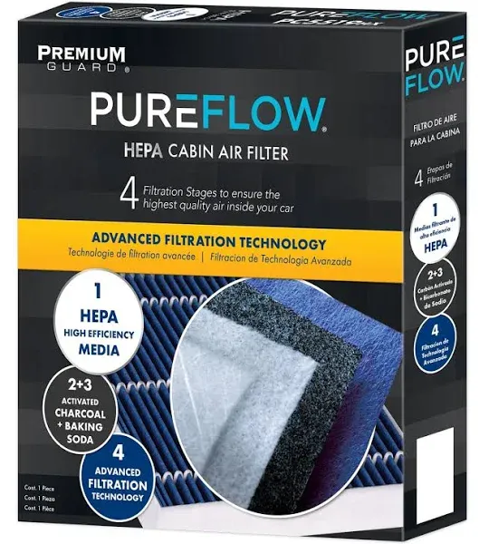 PUREFLOW 2013 Dodge Dart Cabin Air Filter with HEPA and Antibacterial Technology, PC5644HX