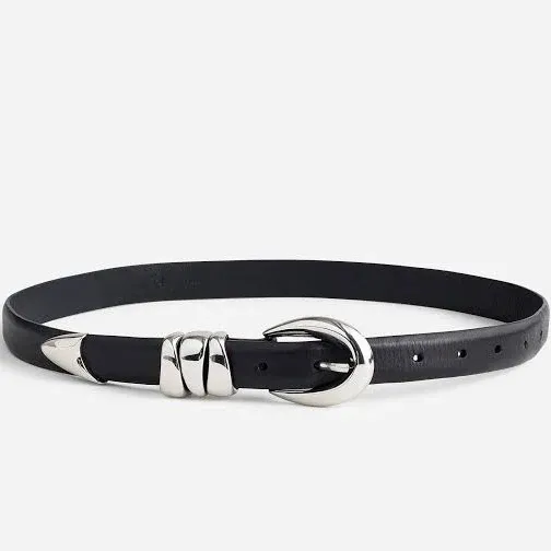 Madewell Triple Metal Leather Keeper Belt