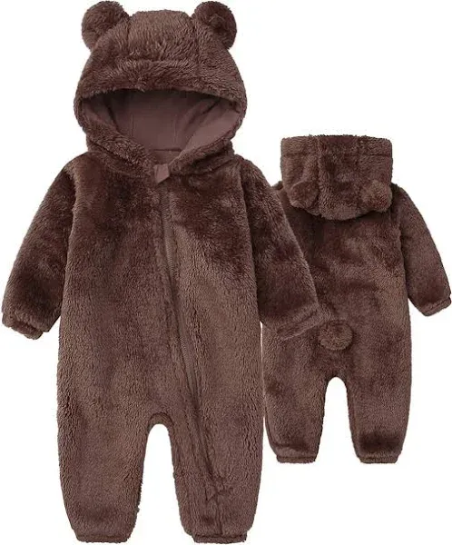 Baby Baby Jumpsuit Hooded Fleece Romper