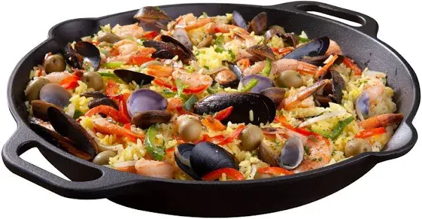 Victoria 13-Inch Cast Iron Skillet, Pre-Seasoned Cast Iron Frying Pan with Long Handle, Made in Colombia