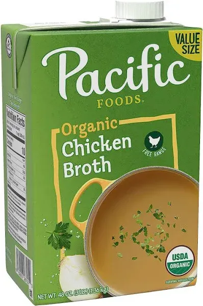 Organic Free Range Chicken Broth, 48 oz Carton (Case of 8)