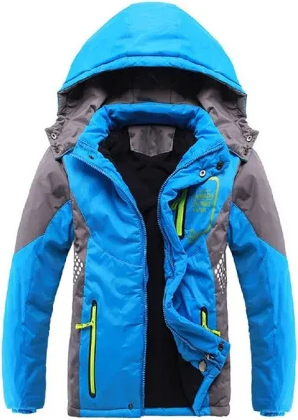 Vinmin Valentina Boys Quilted Fleece Hooded Jacket