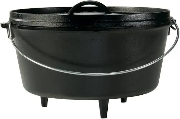 Pre Seasoned Cast Iron, Camp Dutch Oven, w/Lid, Use In Stove, Campfire, Grill 