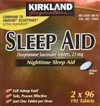 Kirkland Signature Sleep Aid 25 mg - 192 Tablets