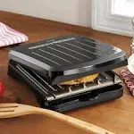 George Foreman 2-Serving Classic Plate Electric Indoor Grill and Panini Press