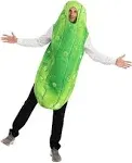 Spooktacular Creations Halloween Pickle Costume Adult, Unisex Food Costume, Funny Costume for Men, Green Fruit Jumpsuit for Dress-Up, Cosplay, Themed Party (Medium)