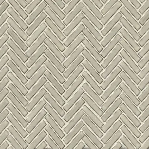 Bedrosians Tile & Stone 90 1/2" x 2" Herringbone Porcelain Mosaic Tile