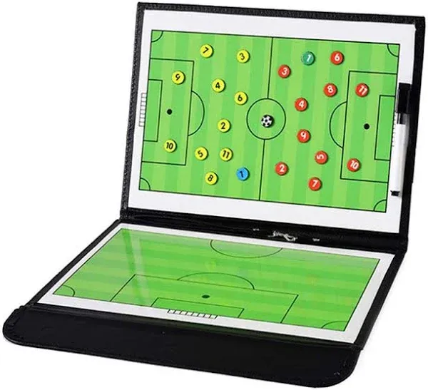 Tactical Soccer Coaching Board with Marker Pen and Zipper Bag