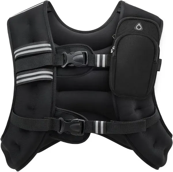 ZELUS Weighted Vest 6lb/8lb/12lb/2<wbr/>0lb/25lb/30lb Weight Vest w Reflective Stripe