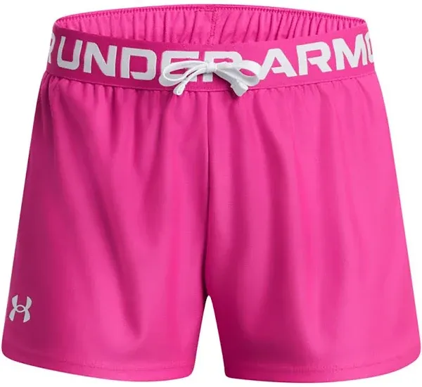 Under Armour Youth Girls Soft Drawstring Play Up Solid Quick Dry Shorts, 1363372