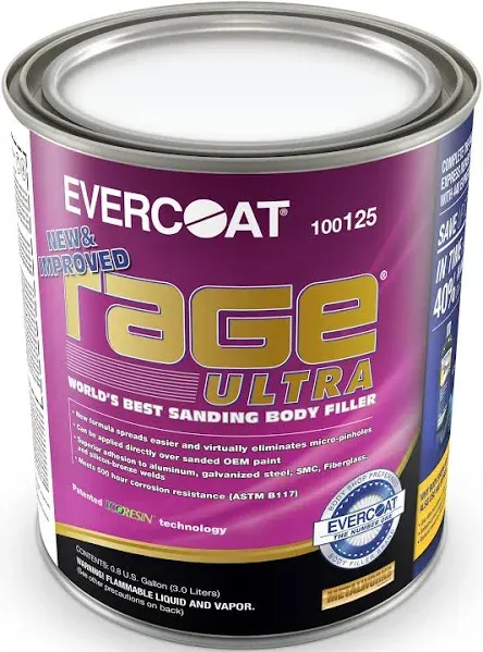 Evercoat 100125 Rage Ultra Body Filler, 0.8 Gallon