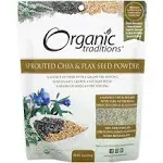 Organic Traditions Sprouted Chia & Flax Seed Powder - 16 oz