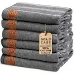 Gold Case Home Collection Lycia Turkish Beach Towel Set of 6-100% Cotton & Sand Free Towels for Vacation Essentials - XXL Pre Washed Quick Dry Travel