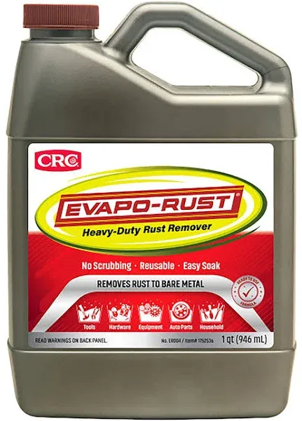 CRC Evapo-Rust Heavy-Duty Rust Remover Reusable Acid-Free