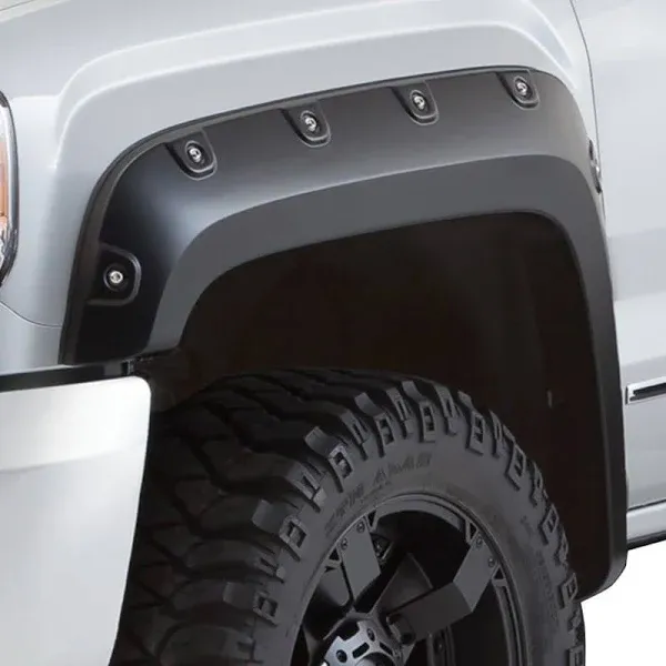 2022 Chevrolet Colorado Rear, Driver and Passenger Side Pocket Style Series Fender Flares, Black 40138-02 by Bushwacker®