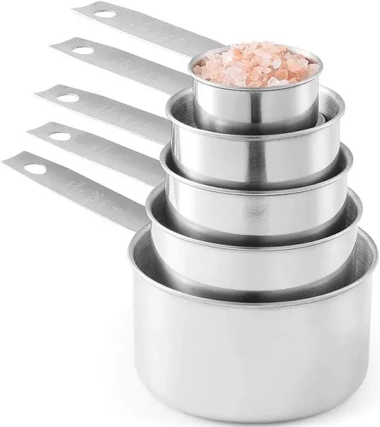 Stainless Steel Measuring Cups Laxinis world 5 Piece Stackable Measuring Set