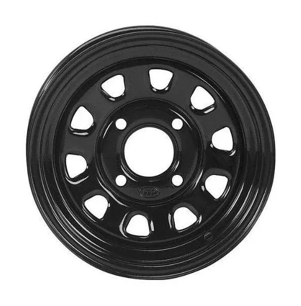 4/110 ITP Steel Wheel 12x7 2.0 + 5.0 Black 1225544014