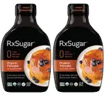 RxSugar 2-Pack Allulose Sugar Organic Maple Flavored Syrup,2-Pack