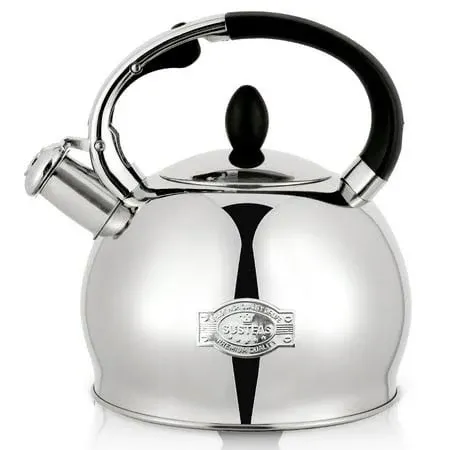 Premium Food-Grade Stainless Steel Whistling Tea Kettle - Cool-Touch Handle, ...